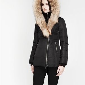 Mackage ‘Akiva’ Separating Fur Hooded Parka Puffer Hip Length Size S $1290